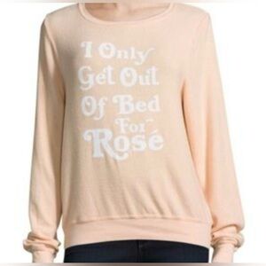 Wildfox “I Only Get Out of Bed for Rose” Peach Sweatshirt NWOT. Size M